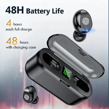 Original F9 TWS Căști fără Fir Bluetooth În ureche Căști 9D Stereo Sport rezistent la apa Căști cu Microfon pentru Smartphone-uri