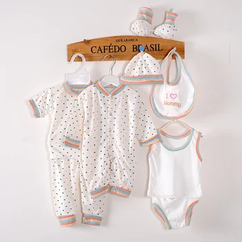 8 Buc Primavara-Vara Nou-Născut Salopetă Pentru Sugari Din Bumbac Cadou Pentru Copii Haine Pentru Copii Seturi De Copil Baby Lenjerie De Corp Costume