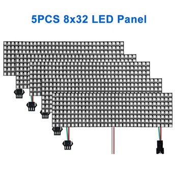 1BUC-5PCS DC5V WS2812B Individual Adresabile Digital Flexibil Panou cu LED-uri RGB Matrice Ecran WS2812 IC Modulul Ligh 64/256Pixel