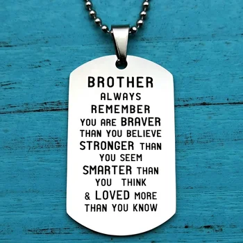 Fratele Inspiratie Colier Întotdeauna Amintiți-Vă Tu Ești Mai Curajos Decât Crezi Mai Puternic De Inspiratie Bijuterii