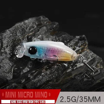 NOI 35mm 2,5 g Minnow Flux de Pescuit Nada se Scufunda Mini Păstrăv Momeala Mici MEBA KOSUKE Vibrare de Lumină Micro Pește Japonia Bass-am