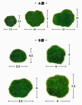 6PCS Artificiale Planta Verde Mușchi Artificial Minge de Piatră Fals pentru vitrine de Magazin, Hotel Home Office de Plante Decor de Perete DIY Flori