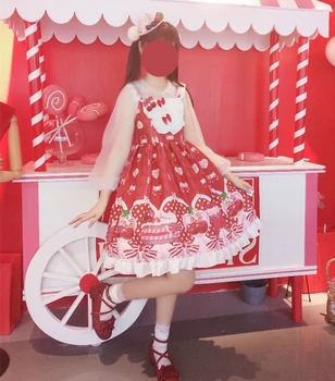 Kawaii Lolita Rochie Japoneză sora moale lolita drăguț cherry JSK rochie de curea