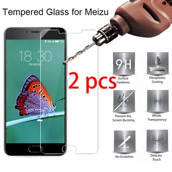 2 buc! Sticla de Protecție de telefon pentru Meizu M6 M5 M3 M2 Notă 9H HD Transparnet Telefon de Sticlă Protector de Ecran pentru Meizu M6S m5-urile sunt M3S