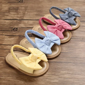Summer Infant Fete Pentru Copii Sandale Drăguț Arc Nod Sandale Moi Printesa Casual Singur Pantofi Fete Pantofi