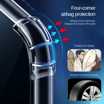 Transparent silicon moale caz de telefon Pentru Samsung Galaxy a02 a12 a42 a01core o 02 12 42 01 core Airbag anti-toamna proteja capacul
