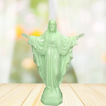 Lumina eternă a lui Isus Luminos Desktop Ornament PVC Statuie Cadou de Familie Statui cu Iisus Et Sculpturi Isus Statuie Sagrada Familia