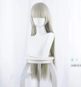 Anime Kakegurui Jucător Compulsiv Momobami Ririka Peruca Cosplay Drept Lung Par Sintetic Rezistent La Căldură Peruci + Capac De Peruca