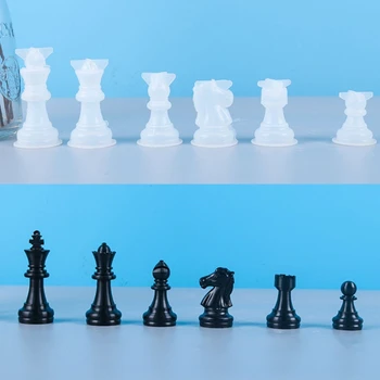 Cristal Rășină Epoxidică Matrite Internațional de Șah Șah Turnare Mucegai Silicon Meserii DIY Bijuterii lucrate Manual fabricarea de Unelte