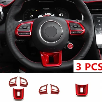 ABS, fibra de Carbon/Red Pentru MG GS HS ZS GT 3 6 MG3 MG6 Accesorii Auto volan buton autocolant Decor Interior Masina 3pcs