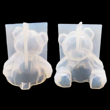 3D Puffy Inima Mucegai Silicon Manual Geometrice Urs Rășină Instrumente DIY Urs Kawaii Rășină Epoxidică Cat de Bijuterii Iepure Porc Ambarcațiuni