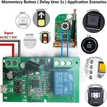 Tuya Zigbee Jogging Tarasc Modul Comutator ,USB 5V 7-32V DIY Smart Switch, Funcționează cu eWeLink Zigbee Pod, Control Vocal de Alexa