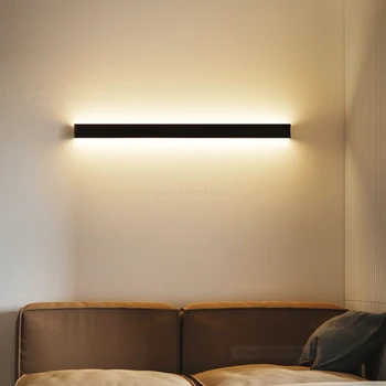 Nordic Moderne Lungă Lămpi de Perete Camera de zi de Decorare Dormitor Lumina LED Noptiera Lumini de Perete pentru Decorațiuni interioare Corpuri de Iluminat