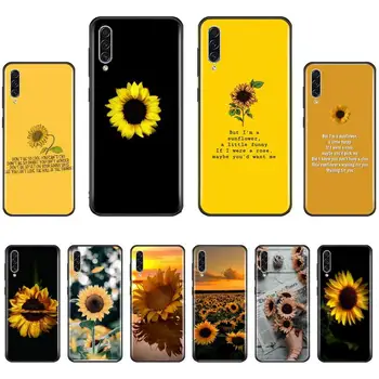 Frumoasa floarea-soarelui galben Caz de Telefon Pentru Samsung Galaxy M10 20 30 40 50 70 71 6S A2 A6 A9 2018 J7 CORE PLUS STAR S10 5G C8