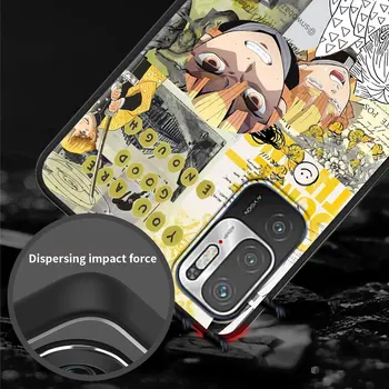 Pentru Xiaomi Redmi Note 10 9 Pro Caz de Telefon 9 8 7 8T 9C 9A K40 7A 9T 8A 6 6A Negru Moale Capacul din Spate Fundas Demon Slayer Anime Toamna