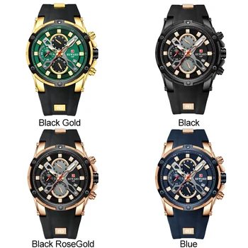 RECOMPENSA de Moda Cadran Mare pentru Bărbați Ceas Barbati Top Brand de Lux Cronograf Silicon Sport Ceasuri Quartz rezistent la apa relogio Masculino