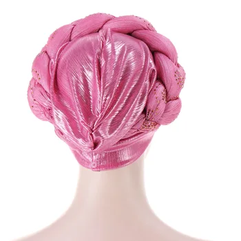 HanXi de Lux Stras Turban pentru Femei Africane Headband Hat sex Feminin, Panglica Capace