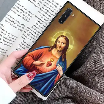 Isus Sacred Heart Caz de Telefon Pentru Samsung Galaxy S8 S9 S10 Plus S10E Nota 3 4 5 6 7 8 9 10 Pro Lite acoperi