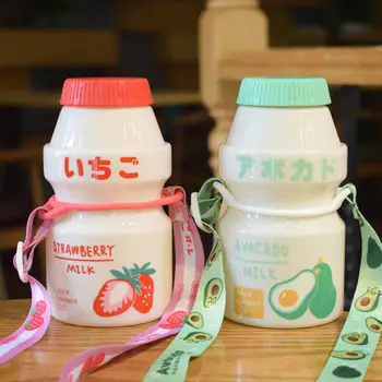 480ml Kawaii coreean Excursie Cana de Apa Etanșe cu Coarda Portabil Sticle de Apă Potabilă Fierbător Desene animate Lapte Drăguț Sticla de Apa