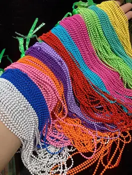 10buc Multicorful Email Margele Lanț Colier 2021 Nouă Minge Simplă Lanțuri de Șirag de mărgele Accesorii DIY Bijuterii Pentru Femei, Bărbați