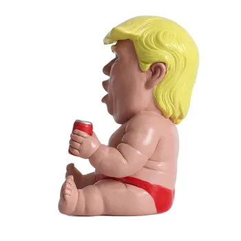 Rășină Trump Amuzant Model Personalizat Papusa Artizanat Desktop/masina/ Birou Decor Drăguț de Crăciun Jucării Luminoase de Culoare Statuie Ornamente