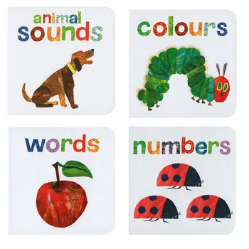 4Books Copii limba engleză piucture cardbook copilul mai Devreme de Învățământ Sunete de Animale Cuvinte Numerele de Culoare Citind Cărți de poveste