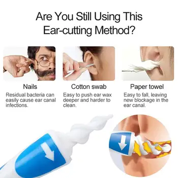 Moi pentru Urechi de Curățare Kit de Curățare Ureche Spirală Tampon cu 16 Înlocuirea Sfaturi Medicale Cerumen Eliminarea auditiv Urechea Instrument de Îngrijire