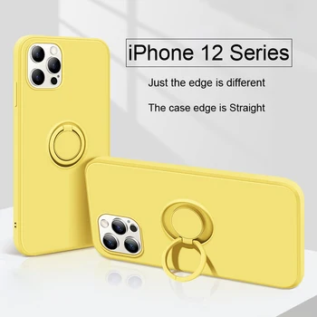 Pentru iPhone 11 Pro Caz de Silicon Cu Inel Suport Magnetic Cover Pentru iPhone 12 Pro XR Max X Max 7 8 Plus SE 2020 TPU Acoperire