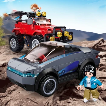 Noi Jeeped Vehicul Electric Creative Off-Road Masina Sport Model SUV Blocuri Oraș de Cărămidă Jucării Educative Pentru Copii Baieti