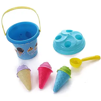 8pcs/set Beach Ice Cream Găleată Model de Vara, loc cu Nisip pentru Copii Joc de Culoare de Exterior Jucarii de Nisip Aleatoare Juca G0P1