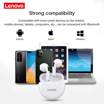 Original Lenovo TWS Cască Bluetooth LivePods HT38 Mini-Căști fără Fir, Căști cu Microfon Sport 9D Stere Bass Cască