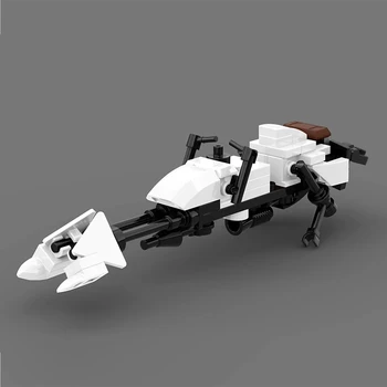 Buildmoc Space Wars Clone Trooper Speeder Bike Seturi Tehnice De Zbor Transporter Model De Motocicleta Blocuri Copil Jucarii Cadou