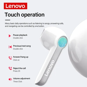 Lenovo HT08 Blutooth Căști Adevărat Wireless Căști Hifi Sunete Sport Căști Stereo Pentru IOS, Android Telefon căști Căști