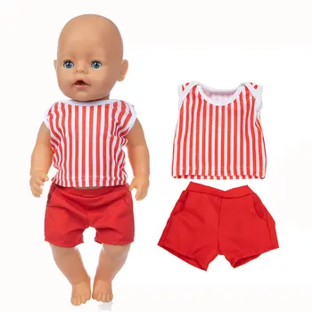 2021 Nouă Vară Set se Potrivesc Pentru 43cm Renăscut Baby Doll 17 Inch Născut Haine Papusa