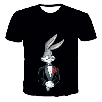 2021 vara noi de imprimare 3D de desene animate iepure drăguț T-shirt pentru copii barbati si femei Harajuku casual T-shirt