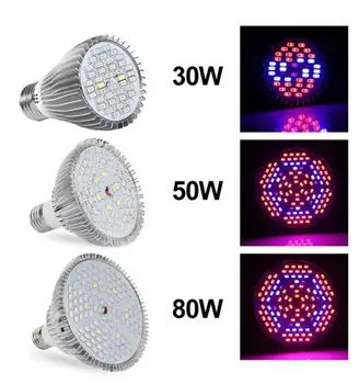 LED-uri Cresc de Lumină întregul Spectru Lampa de Plante Phytolamp fitolampy 30W 50W 80W E27 Becuri SMD 5730 Pentru Legume, Flori forgrouboks