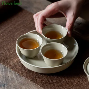 Stil Japonez Cenușă De Plante De Ceai Din Ceramica Cana Teaware Kung Fu Set De Ceai Ceașcă De Porțelan Ceașcă De Ceai De Creatie Handmade Master Cupa Acasa