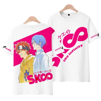 Anime SK8 Infinity SK OPT Tricou Casual Barbati Femei de Moda de Vara Unisex Harajuku Liber Maneci Scurte Sălbatice Topuri Cosplay