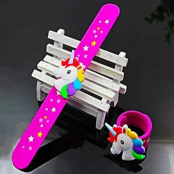 Copii Copil Fată Băiat Stele De Imprimare Colorat Unicorn Bratara Flexibila Wrap Brățară De Animale Enfant Brățară Picătură De Transport Maritim