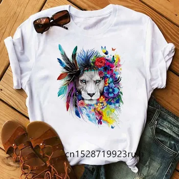 Desene animate Tigru Grafice Imprimate Tricou Femei de Vara Noi Topuri de Moda Gât T-shirt Femei Îmbrăcăminte Maneca Scurta Tricouri Tees