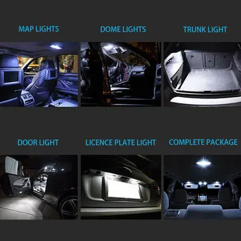 23Pcs LED T10 5050 Masina Bec Interior Dome Portbagaj Lămpi plăcuță de Înmatriculare Kit pentru Bmw E60 E90 Golf 4 7 LED Lampă Auto Accesorii