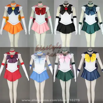 Destul de Soldat Anime Venus, Jupiter, Mercur, Marte, Neptun, Saturn Chibi 1G Rochie de Petrecere de Halloween Cosplay Costum
