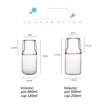 Stil japonez Sticlă rezistente la Căldură Pentru O Persoană Ceainic Rece ca Gheața Fierbător Creative pentru pahare cu Lapte Simplu de Cana de Suc de Sticlă