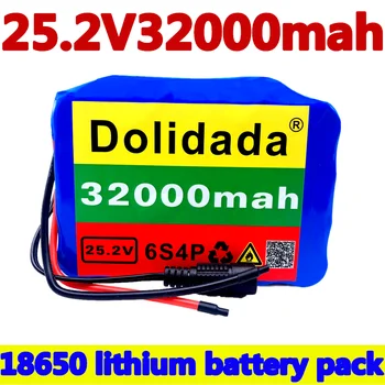 6s4p 24V 32Ah 18650 Baterie Litiu 25.2 v 32000mAh Biciclete Electrice Moped /Electric/Li-ion Acumulator cu incarcator