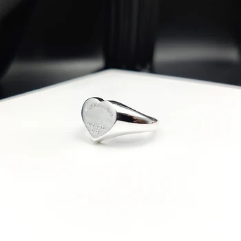 S925 Argint Inel Pentru Femei Stil Popular Unul În Formă De Inimă Simplă Și Versatil Bijuterii De Lux Cuplu Cadou De Ziua De Nastere
