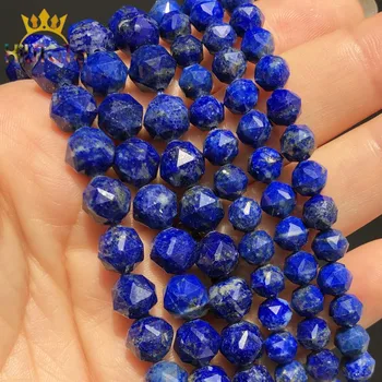 Natural Lapis Lazuli Piatră Margele Fatetate Originale în Vrac Margele Spacer Pentru DIY Bijuterii Brățară Accesorii 15