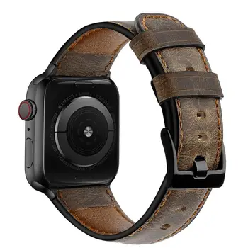 Curea pentru Apple watch band 40mm 44mm iWatch 42mm 38mm curea Retro Vacă din Piele watchband pentru bratara apple watch serie 5 4 3 6 SE