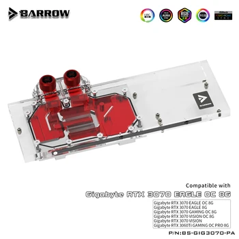 Barrow apă bloc folosi pentru GIGABYTE RTX 3070 JOCURI de noroc/EAGLE OC /3060Ti GAMING OC PRO GPU card de Cupru Radiator 5V Header-RGB
