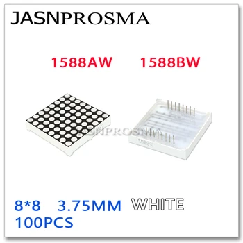 JASNPROSMA 8X8 3.75 MM LED-uri albe 38X38mm 100BUC 1588AW 1588BW comun anod catod Modul de Afișaj cu Matrice de puncte Digital Tub ecran