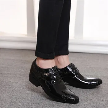 2020 Noua Moda Barbati Alb Petrecere de Nunta Pantofi de Piele Britanic Casual Oxfords Barbati Rochie de Dantela-Up Pantofi Birou de Afaceri